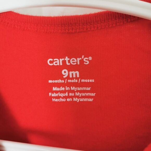 3/$20 Carter's Christmas Jumpsuit size 9 m - Picture 3 of 4